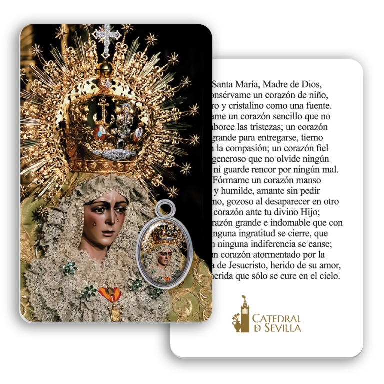 Estampas de oración estampas religiosas maría santísima de la esperanza macarena coronada