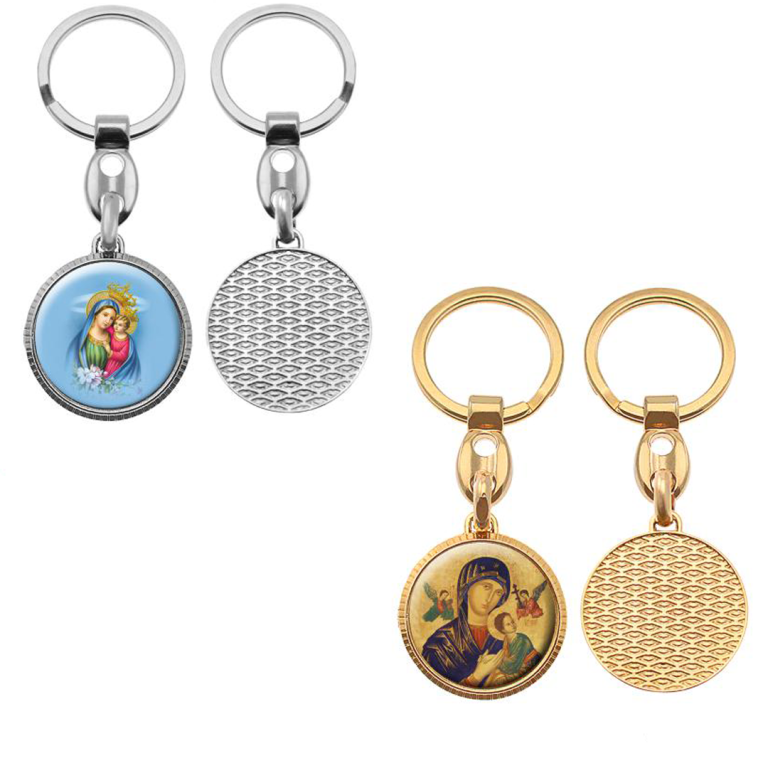 Llaveros con imágenes religiosas llavero virgen del perpetuo socorro